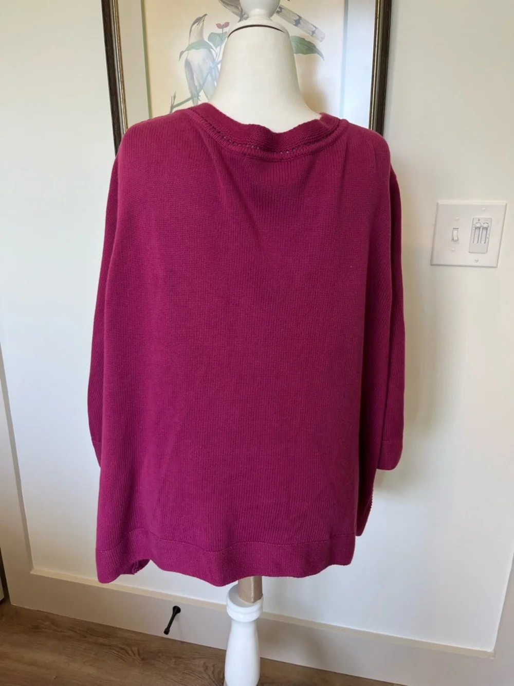 CJ Banks Fuchsia Button-Front Knit Cardigan - Picture 4 of 6